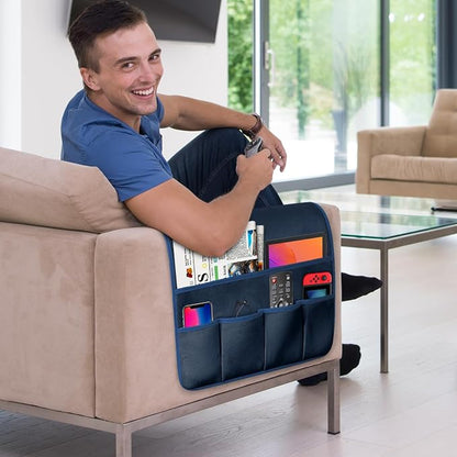 TV Remote Control Holder Couch Caddy, Non-slip Bedside Caddy Organizer - Image 2