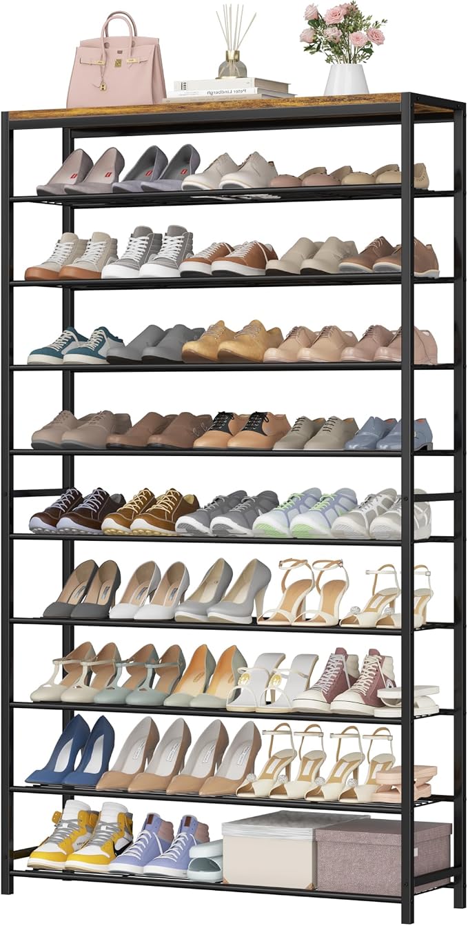 HOMEFORT 10 Tiers Shoe Rack Organizer, 39.4" Shoe Storage Shelf by HOMEFORT