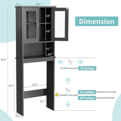 Shintenchi Over the Toilet Storage Cabinet, Bathroom Shelf Organizer - Image 2