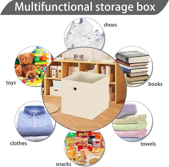 13x13x13 storage cube bins, collapsible fabric storage cubes Decorative storage - Image 3