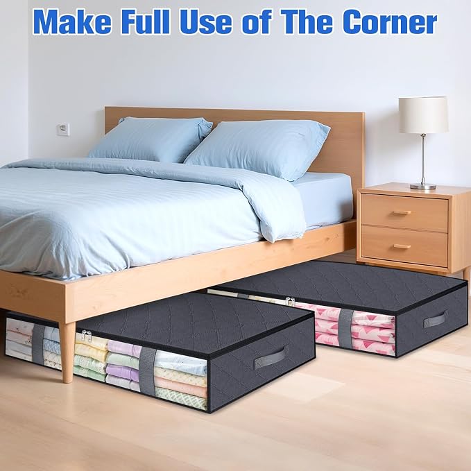 Under Bed Storage Containers, 4 Pack Blanket Storage Bags, Collapsible Storage - Image 7