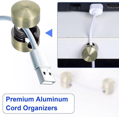 3 Sets Charger Holders for Cords, Adhesive Metal Cord Clips, Cable Management - Image 5