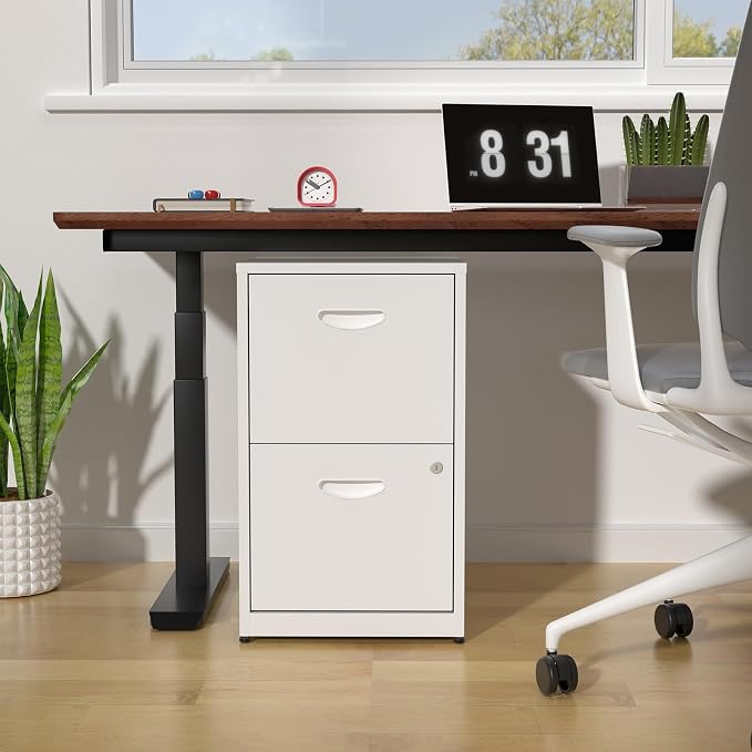 2 Drawer File Cabinet with Lock, Metal Two Drawer Vertical Filing Cabinets - Image 7
