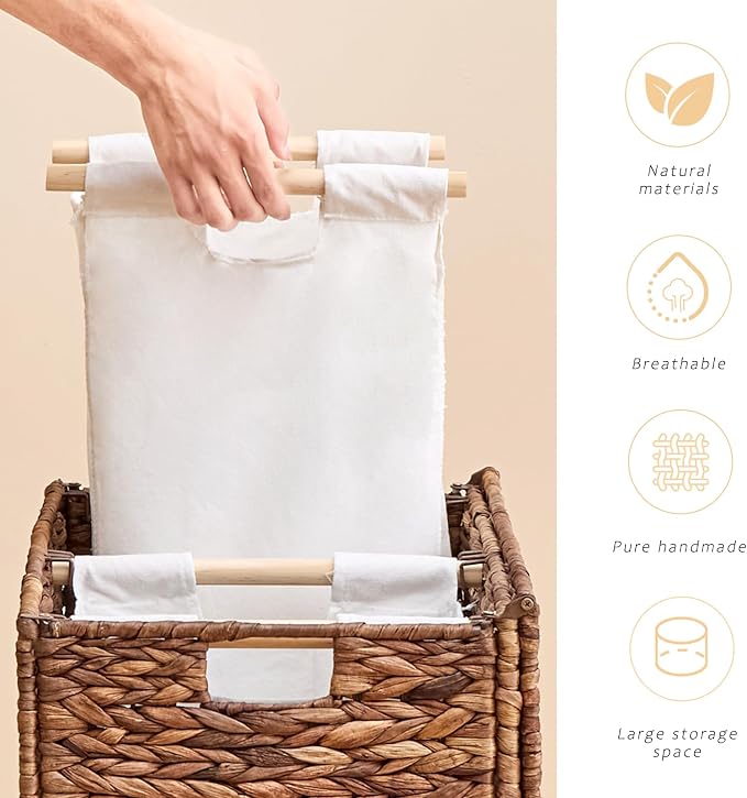Handwoven Large Laundry Hamper - Image 4