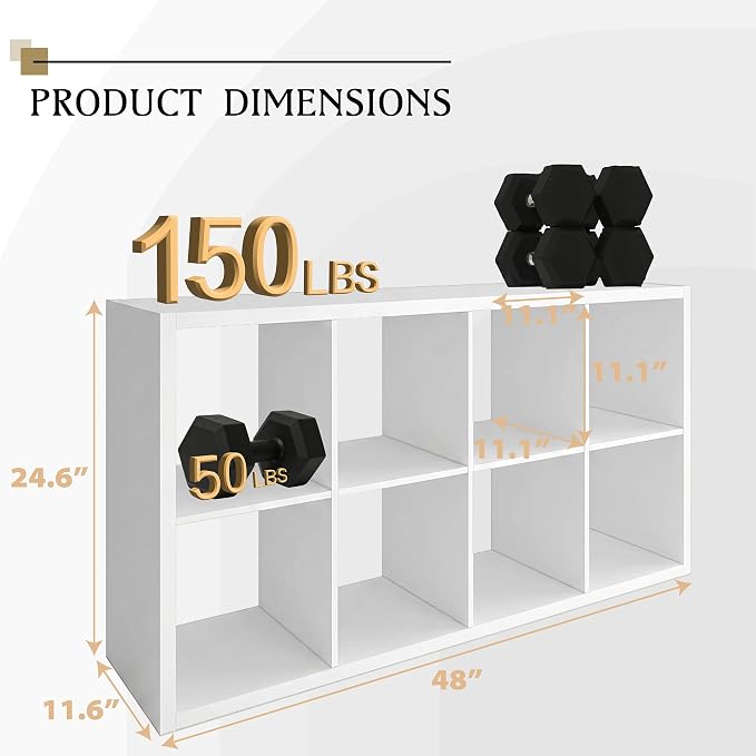 WannabeMyself【2026 Wooden Thick Frame】 8 Cube Storage Organizer - Image 2