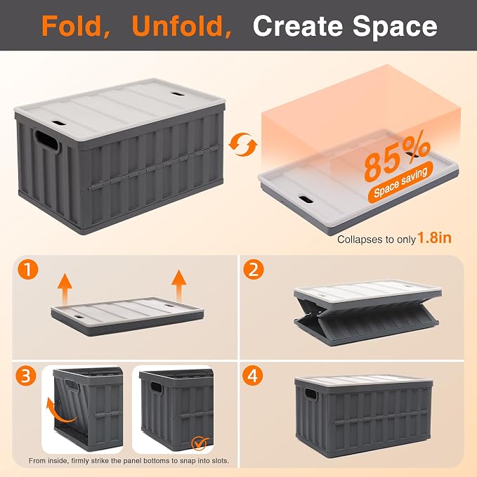 Citylife 64L Collapsible Storage Bins - Image 5