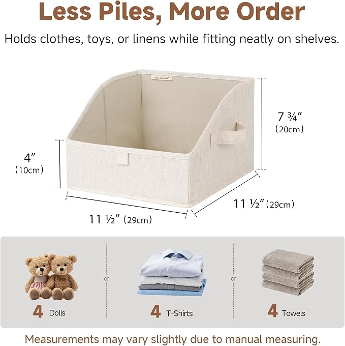 StorageWorks Closet Storage Bins, Trapezoid Organizer Box - Image 6
