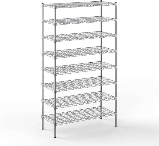 18" Deep x 42" Wide x 74" Height Wire Shelving Kit | 8-Tier | NSF Commercial by Regal+Altair