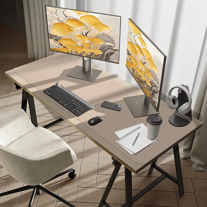 Bloss Extra Large Leather Desk Ma, 47.2" x 16.9" Non-Slip Dressing Table Cover - Image 6