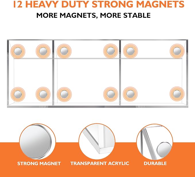 Ameceres Magnetic Pen Holder Classroom Organization Acrylic Marker Holder - Image 3