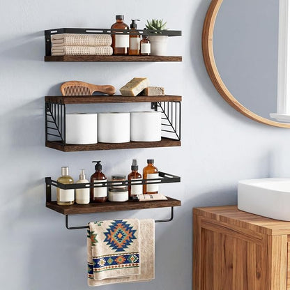 Fixwal Wall Mounted Bathroom Shelves Over Toilet | Wall Shelf - Image 5