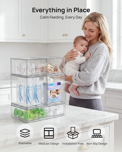Vtopmart Stackable Storage Drawers Set of 7, Beauty Supplies Storage, Pantry - Image 4