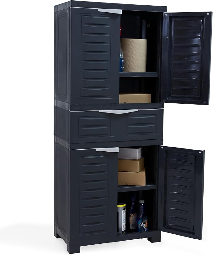 Sunnydaze 57" Garage Storage Cabinet - Image 6
