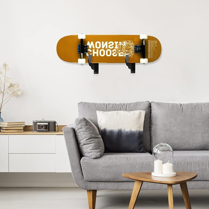 BiJun Skateboard Wall Mount, Snowboard Wall Mount Display, Acrylic Horizontal - Image 7