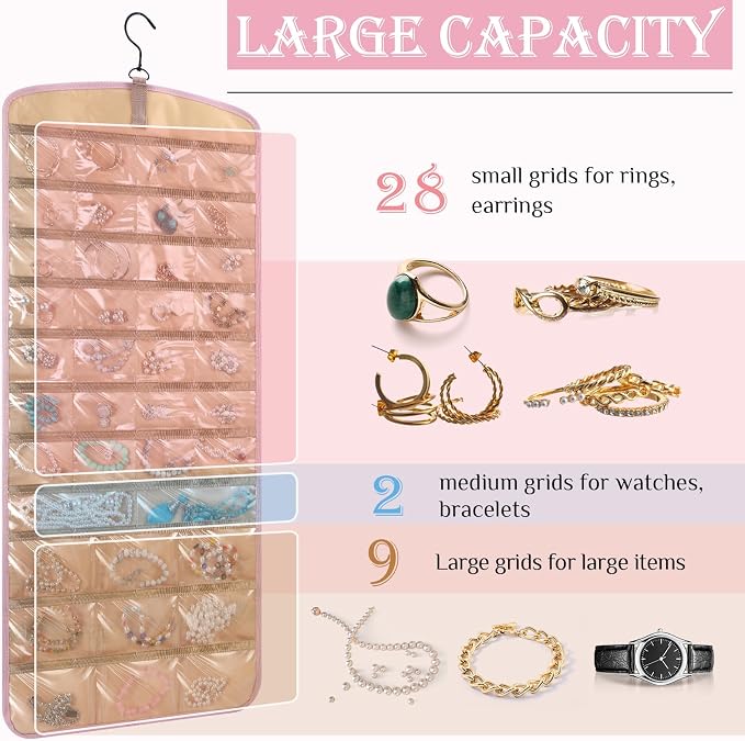 2 Pack Hanging Jewelry Organizer Storage - Image 4