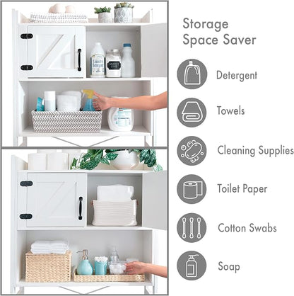 Over The Washer or Over The Toilet Storage Cabinet w/Height Adjustable Shelf - Image 7