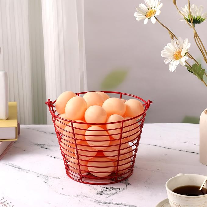 Colorful Metal Mesh Wire Egg Collecting Basket - Image 5