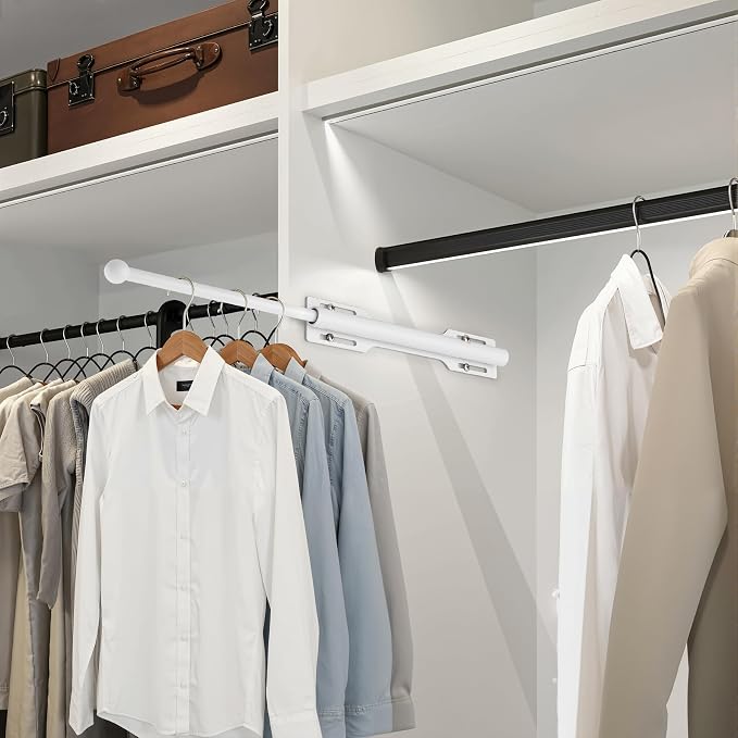 Valet Rod for Closet Pull Out, Rod for Bedroom Laundry Room Bathroom - Image 4