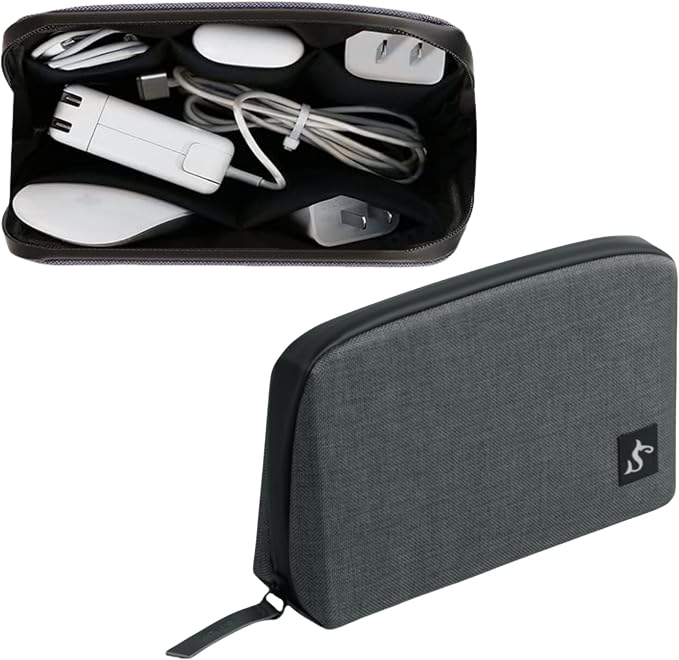 Small Electronics Organizer Travel Case, Cord and Cable Tech Bag Pouch | by simtoper