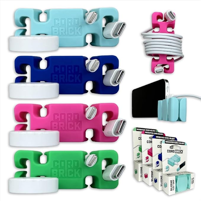 CordBrick Stocking Stuffers for Adults Cord Management Weighted Cord Holder by CordBrick