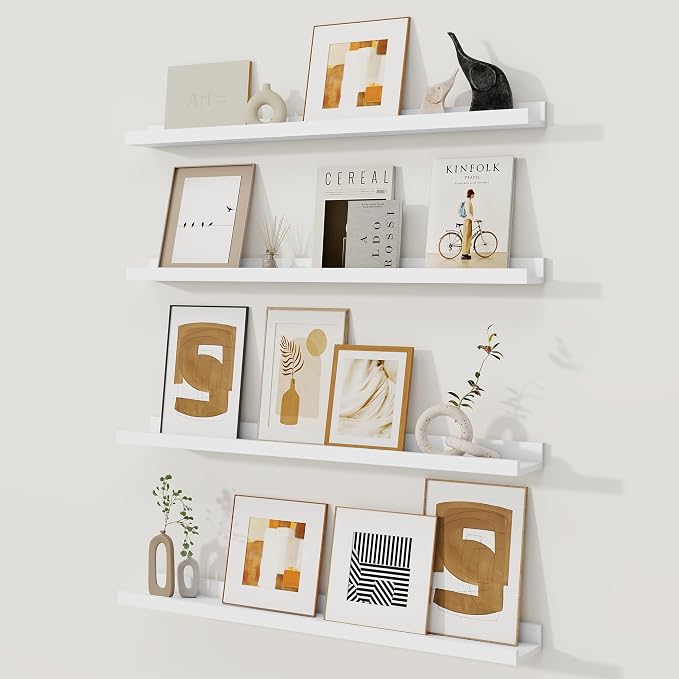 Fun Memories Picture Ledge Shelf, 32 Inch Picture Shelves by FunMemories