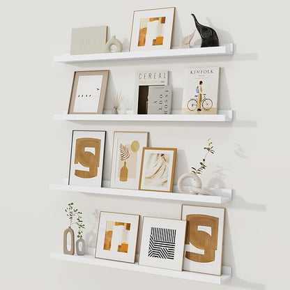 Fun Memories Picture Ledge Shelf, 32 Inch Picture Shelves by FunMemories