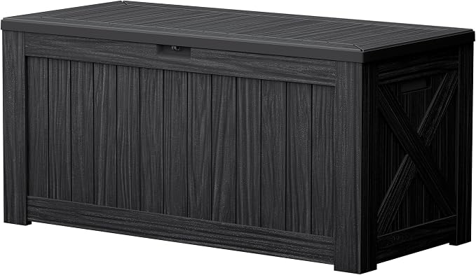 Devoko 120 Gallon Deck Box Resin Outdoor Storage Box Waterproof by DEVOKO