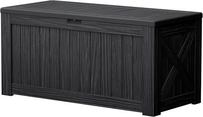 Devoko 120 Gallon Deck Box Resin Outdoor Storage Box Waterproof by DEVOKO