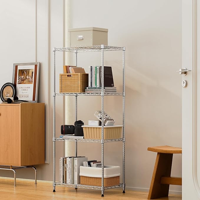 1000 lbs 4Tier Shelf Metal Storage Shelves Wire Rack Closet Organizers - Image 6