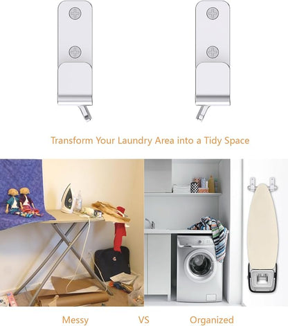 2PCS Ironing Board Wall Hook Modern Wall Mount Ironing Board Hanger - Image 6
