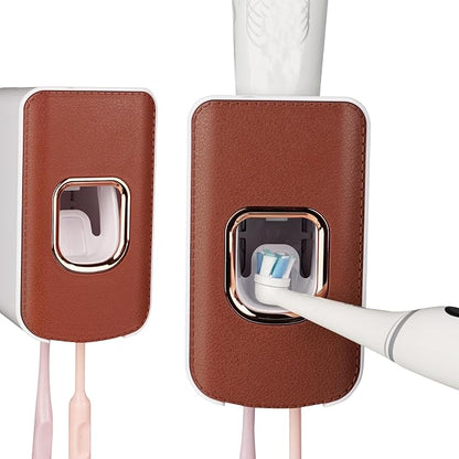 2 Slot Toothbrush Holder and Toothpaste Dispenser Wall Mounted, Automatic - Image 7