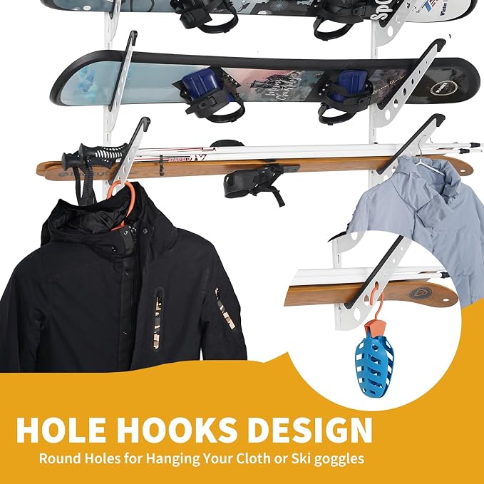 Snowboard Wall Racks, Adjustable Storage Rack - Image 6