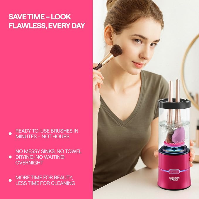 3-in-1 Electric Makeup Brush Cleaner & Dryer – Automatic Washer, Fast Air-Dry & - Image 6