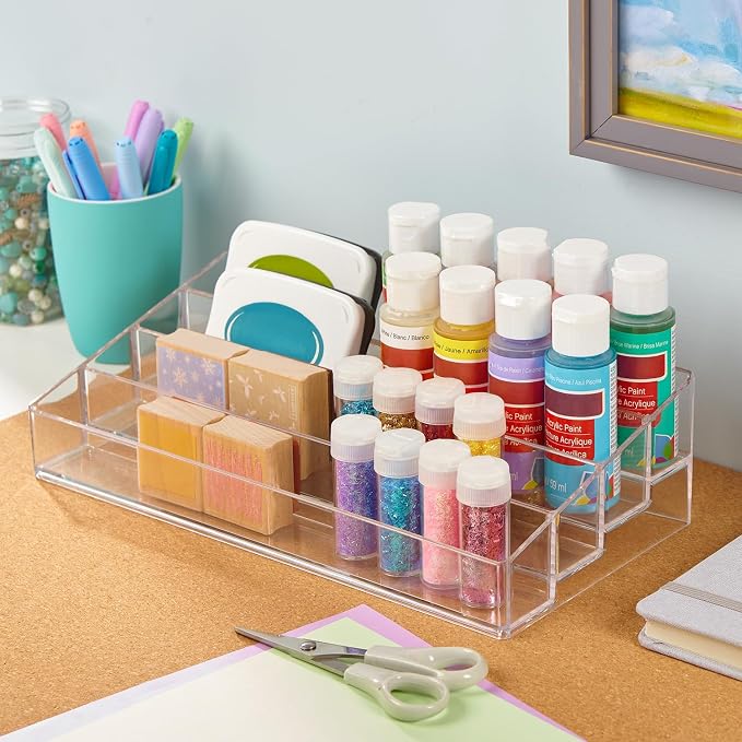 STORi Multi-Level Nail Polish Bottle Holder | Clear Plastic Organizer Rack - Image 4