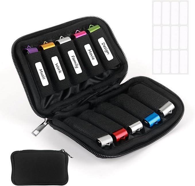 Flash Drive Case USB Storage Case 10 Slots, Portable Thumb Drive USB Holder by MECHEER