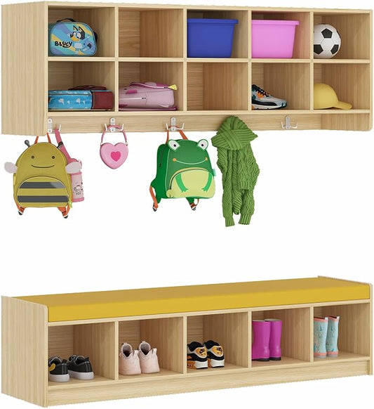 Kikihouse Set Wall Cubbies 10 Section by Kikihouse
