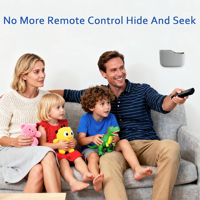 SUNFICON Wall Mount Remote Holder TV FAN Remote Control Holder Bedside Caddy - Image 8
