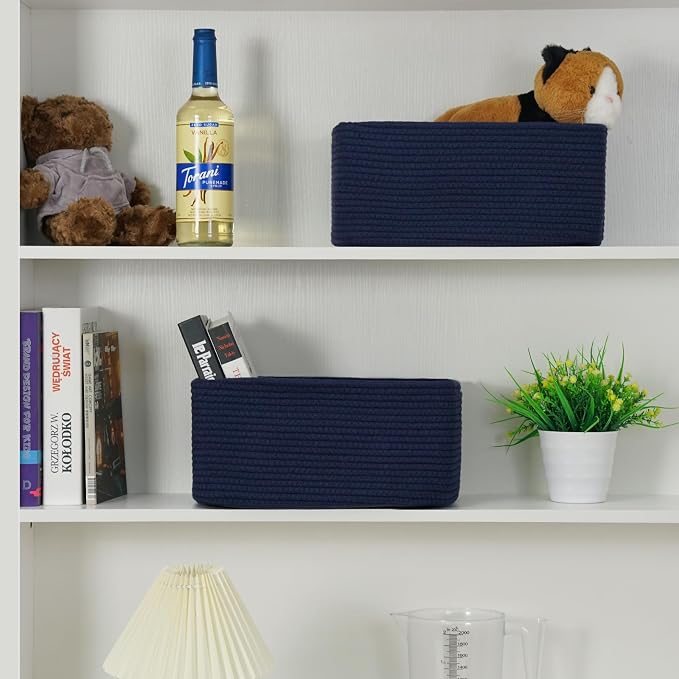 3-Pack Storage Baskets for Organizing | Woven Shelf Toy Basket | Rope Baskets - Image 7