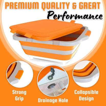 MAYALEAD BBQ Prep Tub with 2 Pcs Meat Shredder Claws, Collapsible Cutting Board - Image 2