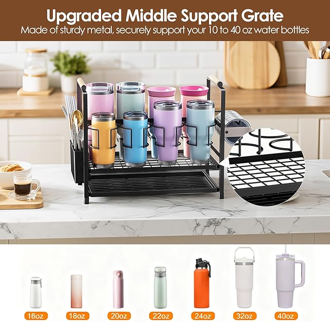 Housolution Water Bottle Organizer Drying Rack - Image 3