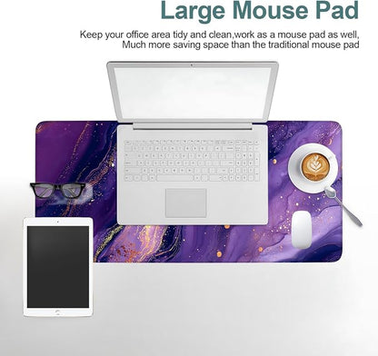 Purple Gaming Mouse Pad 31.5"x11.8"Desk Mat Anti-Slip Rubber Base & Durable - Image 6