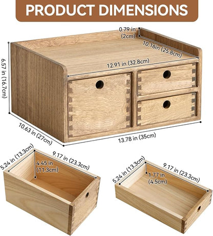 KIRIGEN Desk Organizer with 3 Drawers - Image 2