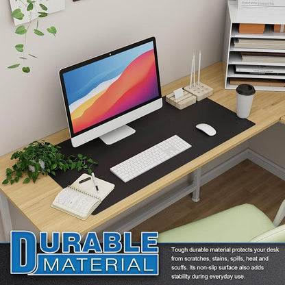 K KNODEL Large Office Leather Desk Mat, Mouse and Keyboard Pad, Computer and - Image 5