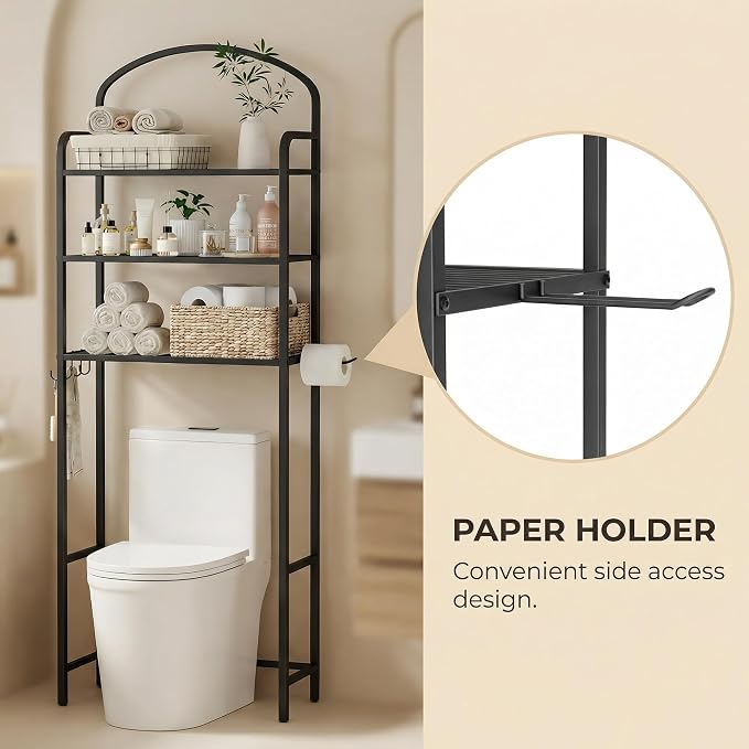 3 Tier Over The Toilet Storage Rack, Bathroom Organizer | Toilet Storage - Image 6