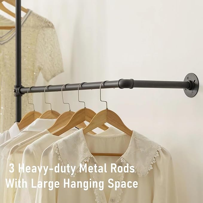 Industrial Pipe Clothing Rack Wall Garment Rack - Image 6