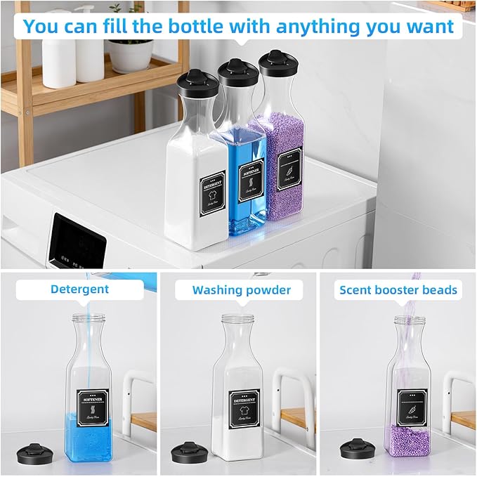 Laundry Detergent Dispenser, 54oz Fabric Softener Dispenser, Plastic Liquid - Image 3