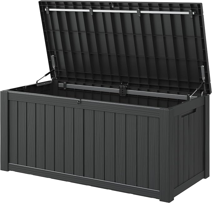 KAMABOKO Outdoor Storage Box, 150 Gallon Large Outdoor Resin Deck Box, Storage by KAMABOKO