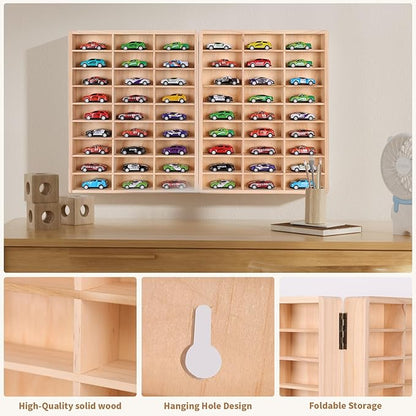 Hotwheels Wooden Display Case, 54 Space, - Image 4