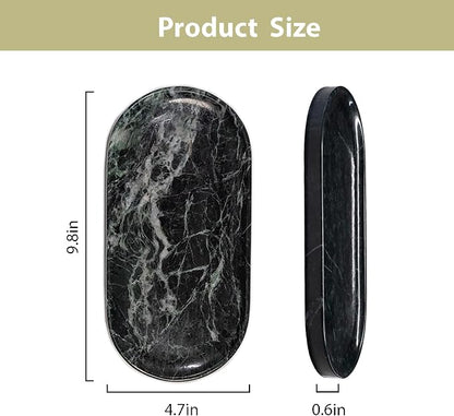 Emerald Green Marble Tray | Bathroom Jewelry Organizer | Spa-Quality Perfume - Image 2
