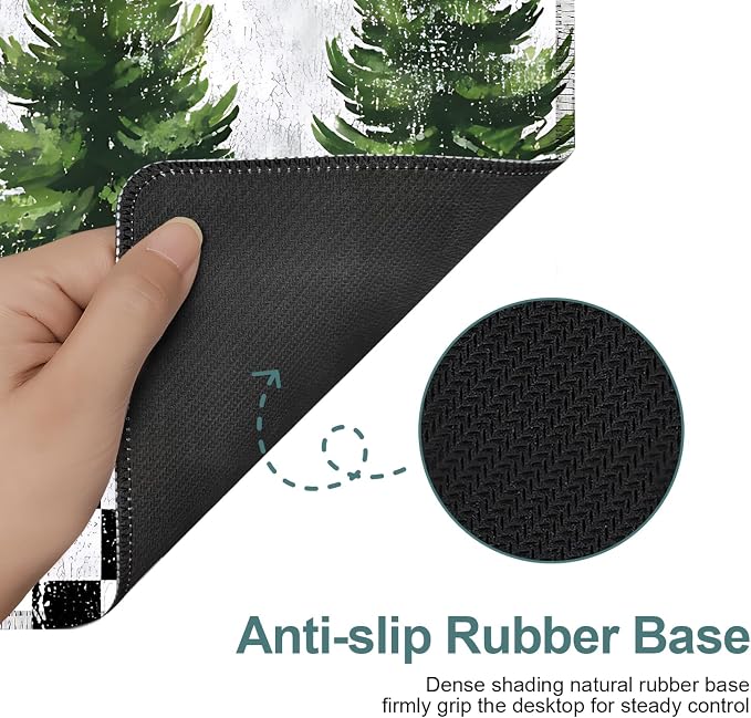 Christmas Tree Gaming Mouse Pad 35.4"x15.7"Desk Mat Anti-Slip Rubber Base & - Image 3